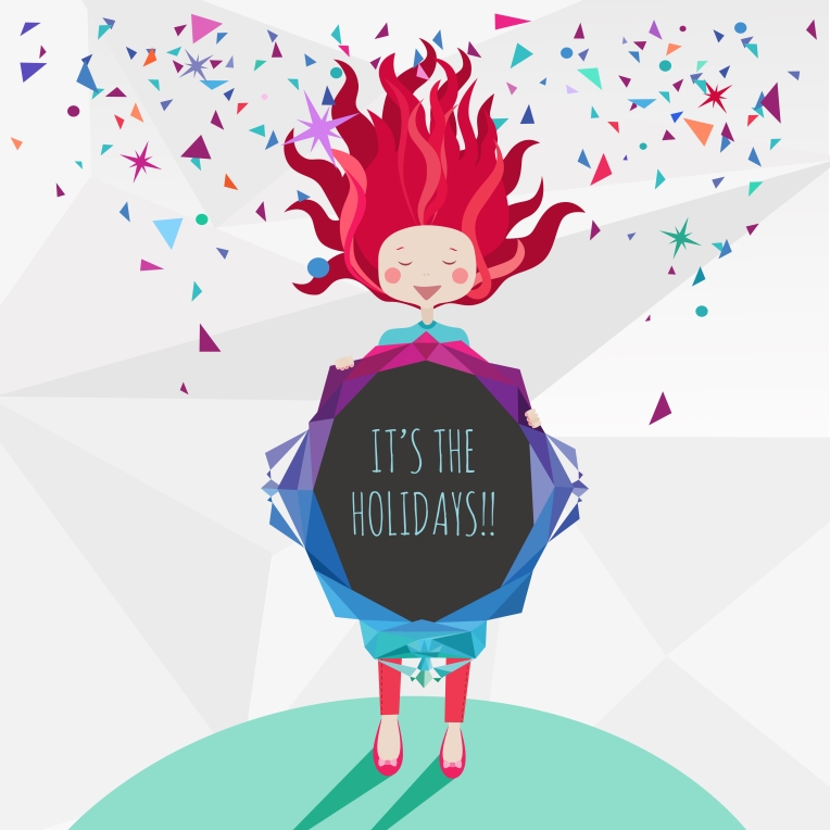 new festive card_hair